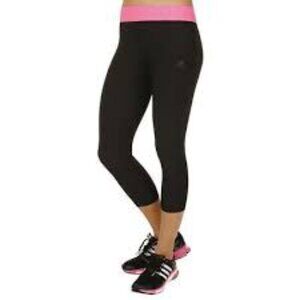 Adidas Women's Ultimate 3/4 Tights Climalite Fabric Black/Pink